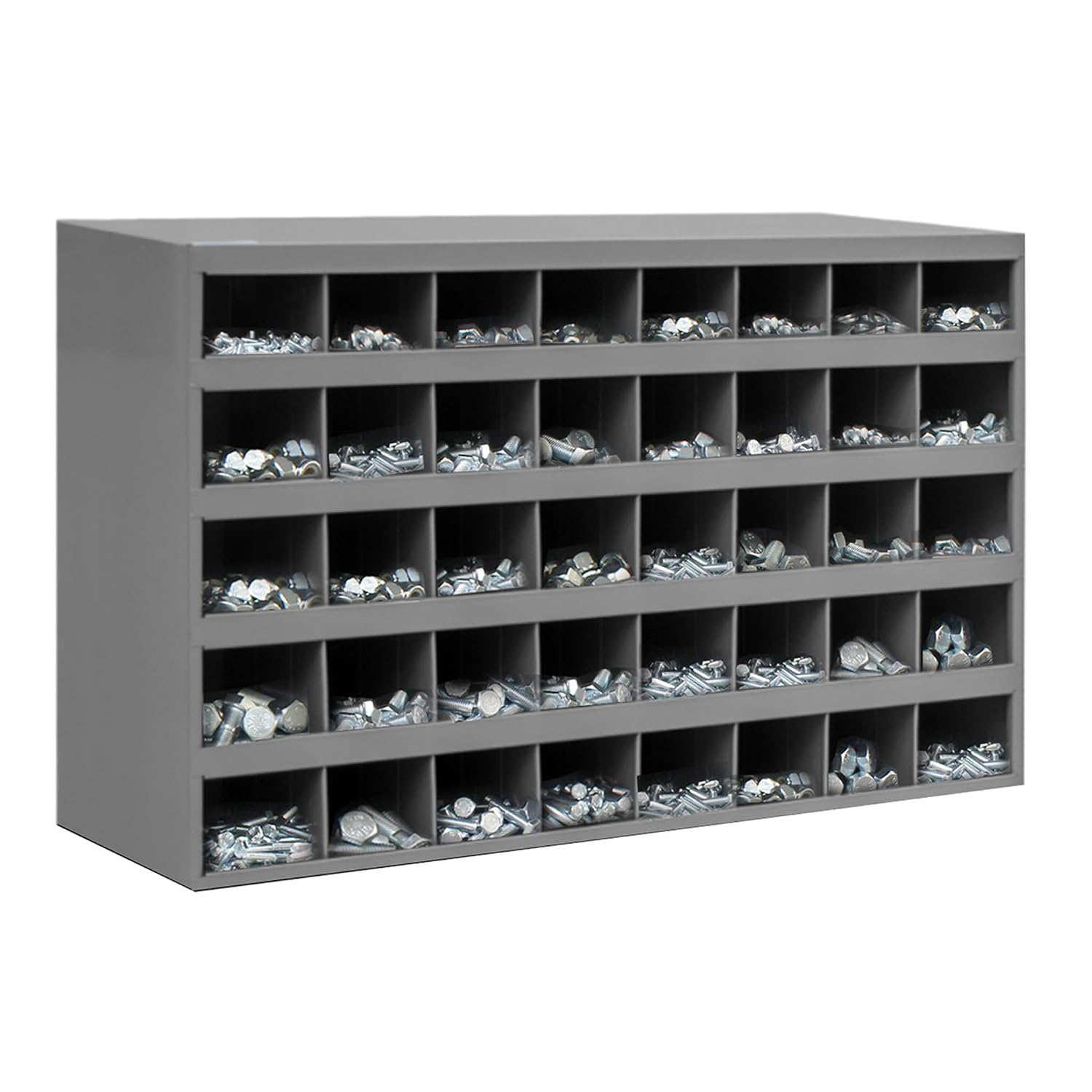 Titan Industrial Supply-3610 Piece Grade-5 Zinc Plated Bolt Nut and Washer Assortment Hex Head Cap Screws Flat and Lock Washers Hex Nuts with 40 Hole Bin 1/4-20 to 5/8-11