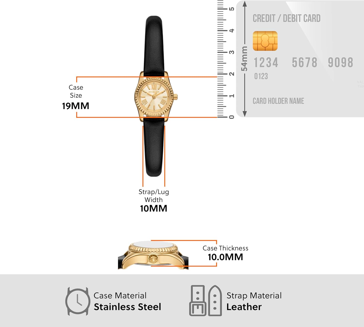 Michael Kors Lexington Women's Watch, Stainless Steel Bracelet or Leather Watch for Women