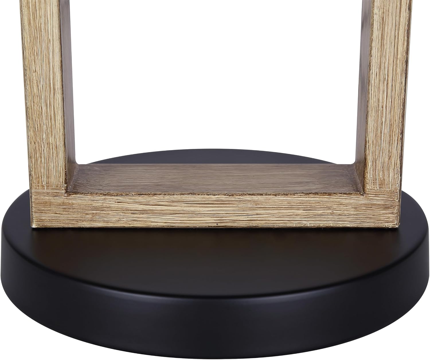 Canarm Burke Table Lamp 26-Inch Modern Rustic Matte Black and Wood Finish with On-Off Switch on Base Ideal for Living Room and Bedroom Accent Lighting