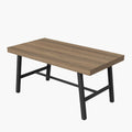 GarveeHome Industrial Dining Table for 2-4 People, 55.11' Long Kitchen Table with Sturdy Metal Frame, Rectangular Counter for Dinner, Kitchen, Dining Room (Rustic Pear, 55' Non-extendable)