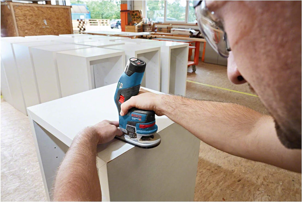 Bosch Professional 12V System GKF 12V-8 cordless palm router (routing head shaft: 8 mm, without battery/charger)