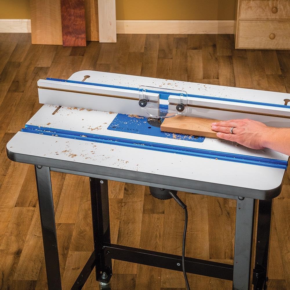 Rockler High Pressure Laminate Router Table Top – Router Table Tops w/ 10-Point Plate Leveling - Smooth, Low Friction Routing Table Top Accessories - MDF Core Woodworking Workshop Tools