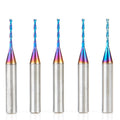 Amana Tool 46009-K-5 5-Pack SC Spektra Extreme Tool Life Coated Spiral Plunge 1/16 Dia x 1/2 CH x 1/4 SHK 2 Inch Long Up-Cut Router Bits