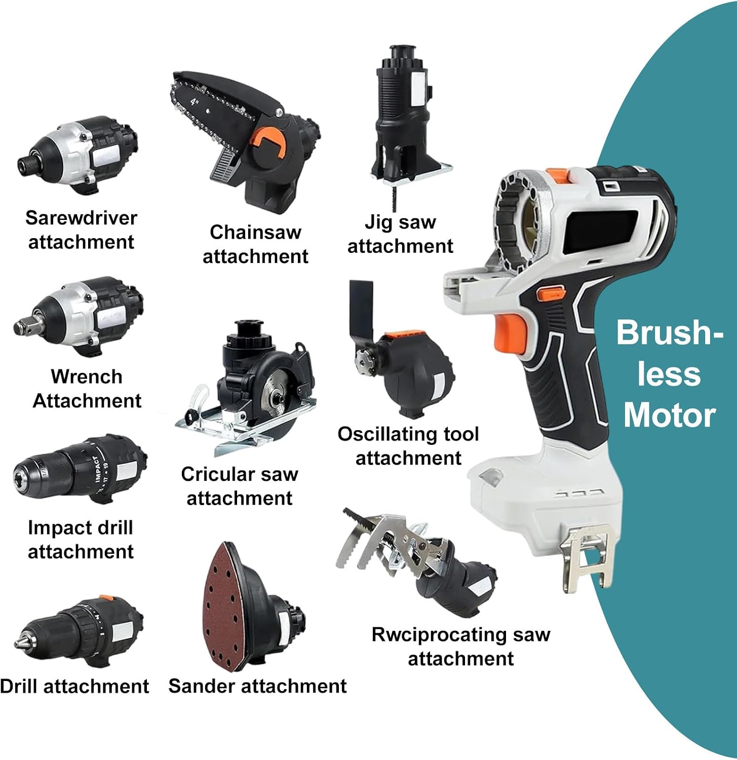Power Tool Combination Kit, Cordless Power Tool Set, Suitable for Home Improvement, Furniture Repair, Woodworking Tool Kit