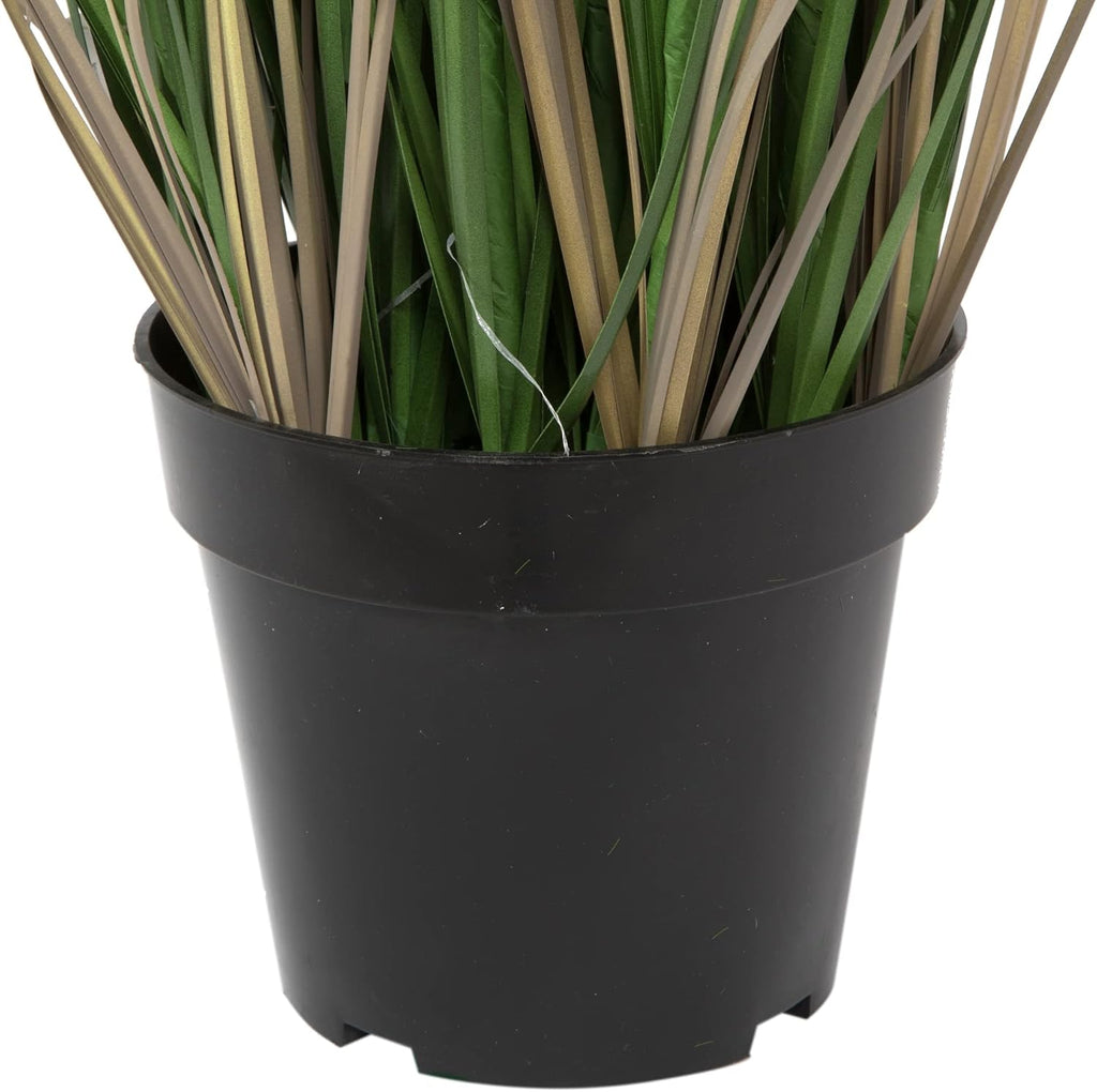 Vickerman 60' Tall PVC Artificial Potted Green Curled Grass Decor - Realistic Looking Greenery Decoration for Home Kitchen Business Office Arrangements