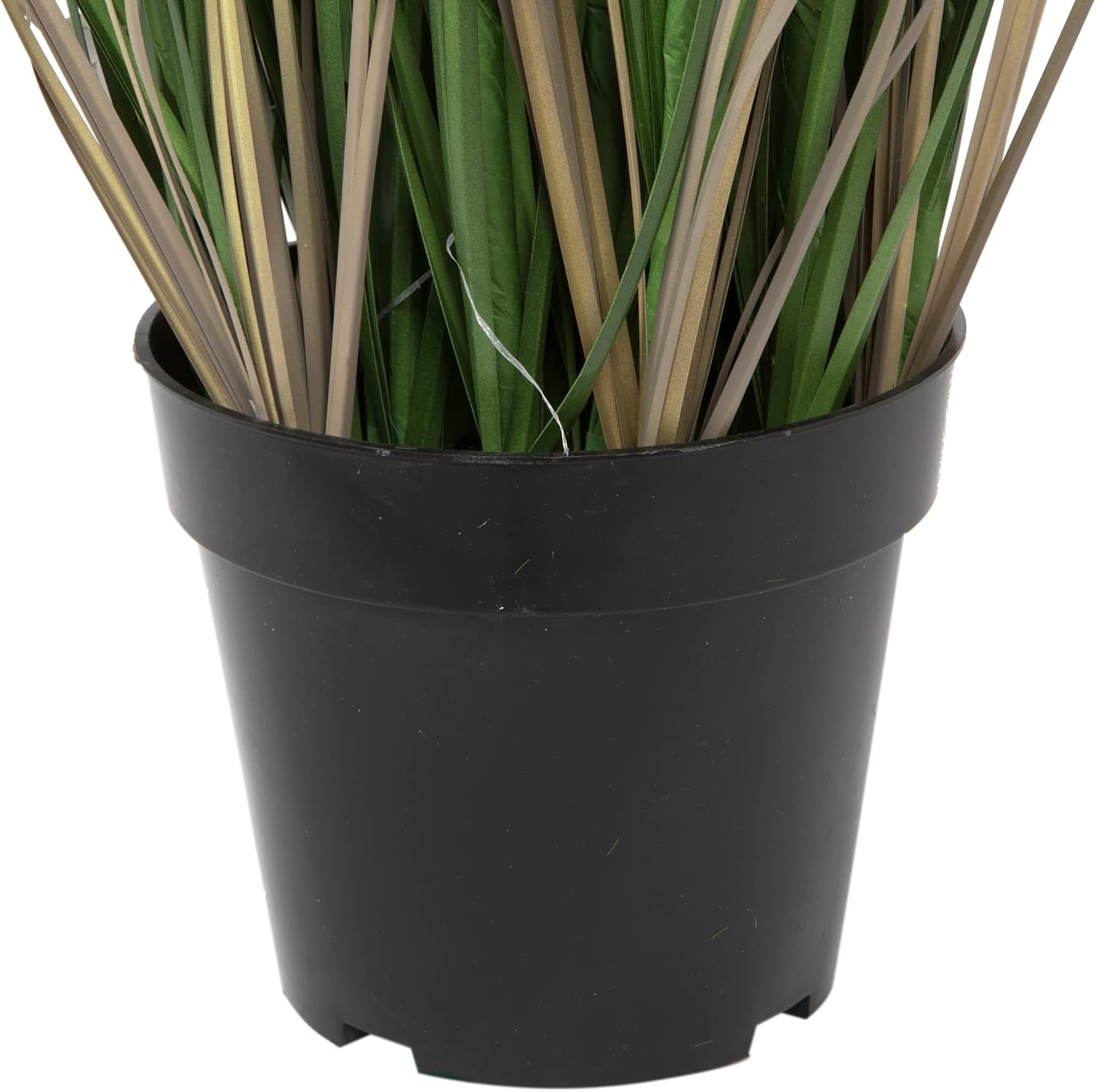 Vickerman 60' Tall PVC Artificial Potted Green Curled Grass Decor - Realistic Looking Greenery Decoration for Home Kitchen Business Office Arrangements
