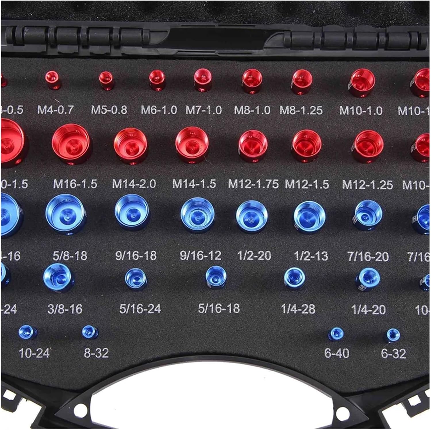 VARNOK Nut and Bolt Thread Checker A96I - Nut and Bolt Thread Checker and Metric Nut and Bolt Identification Gauge Set, 36 Male/Female Nut and Bolt Size Gauges