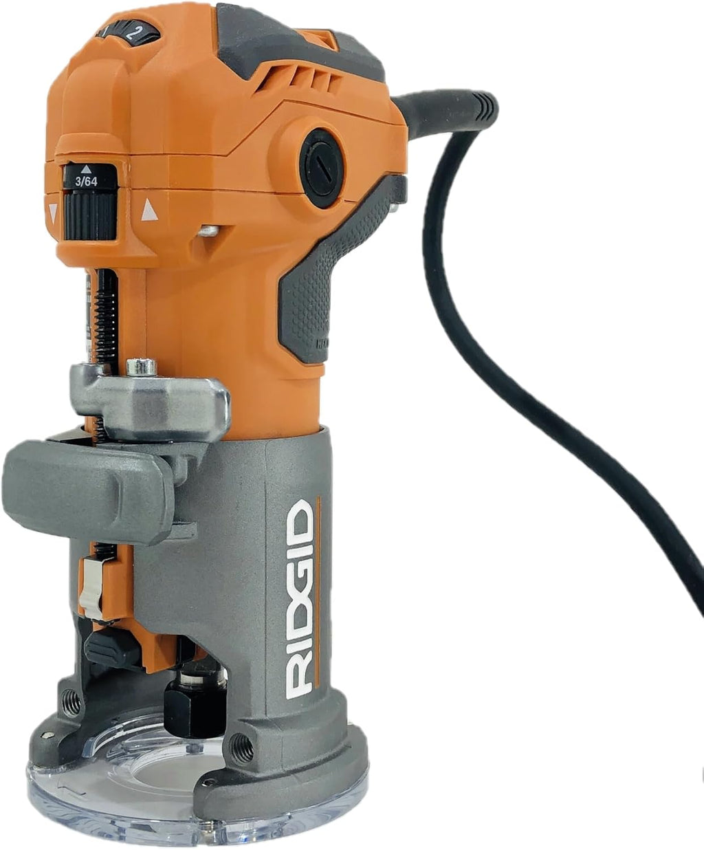 Ridgid 5.5 Amp Corded Compact Power Trim Router With Micro Adjust Dial R24012 (Renewed)