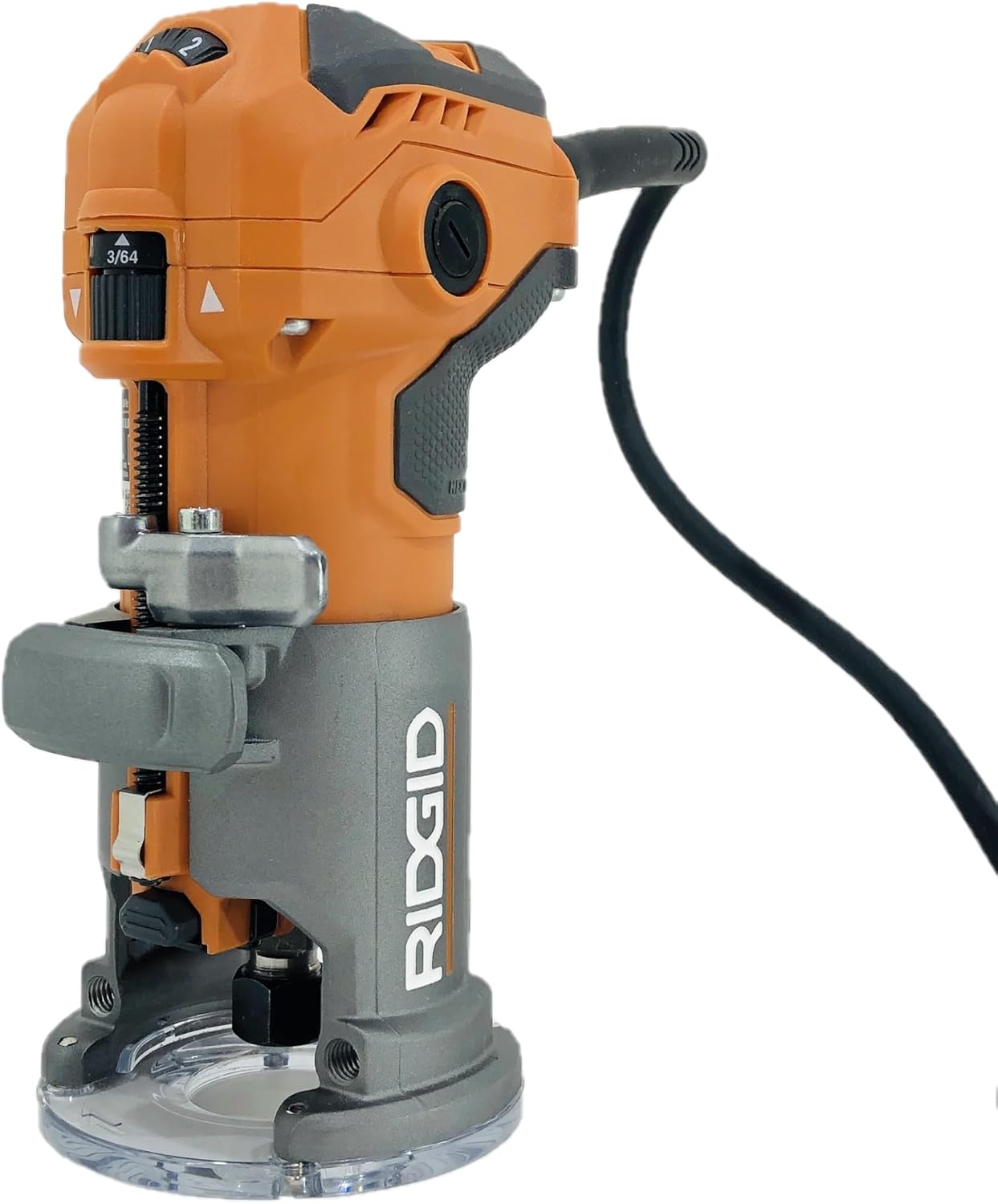 Ridgid 5.5 Amp Corded Compact Power Trim Router With Micro Adjust Dial R24012 (Renewed)