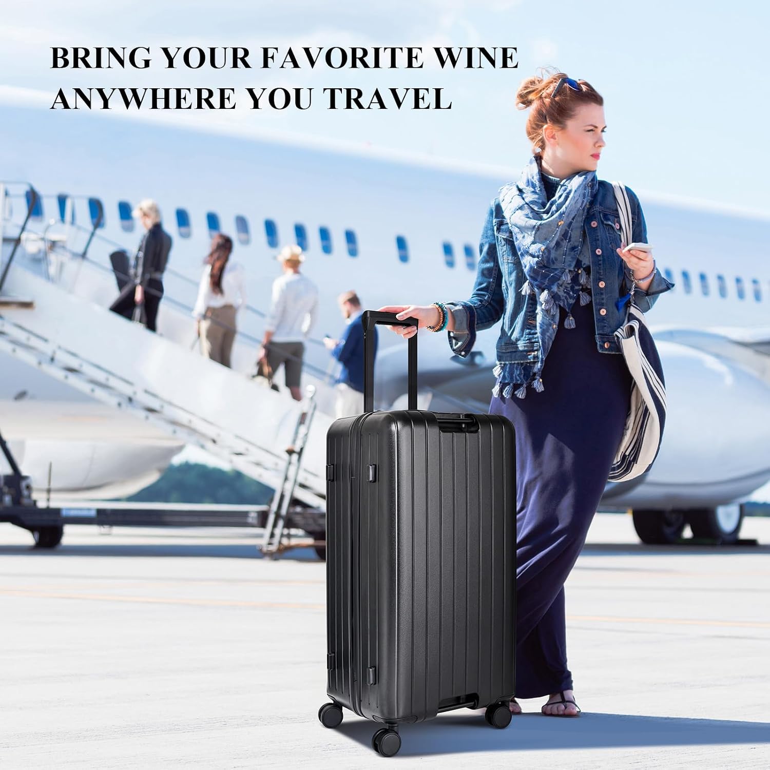 12-Bottle Wine Suitcase for Airplanes | TSA-Approved Checked Luggage | Durable PC Hard Shell & Shockproof Foam | Maximum Protection Travel Case for Airline Transport