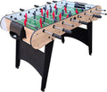 48'' Soccer Table, Large Size Foosball Game Table for Adult, Football Table with Cup Hloders & Sturdy Leg for Game Rooms & Parties, Light Brown