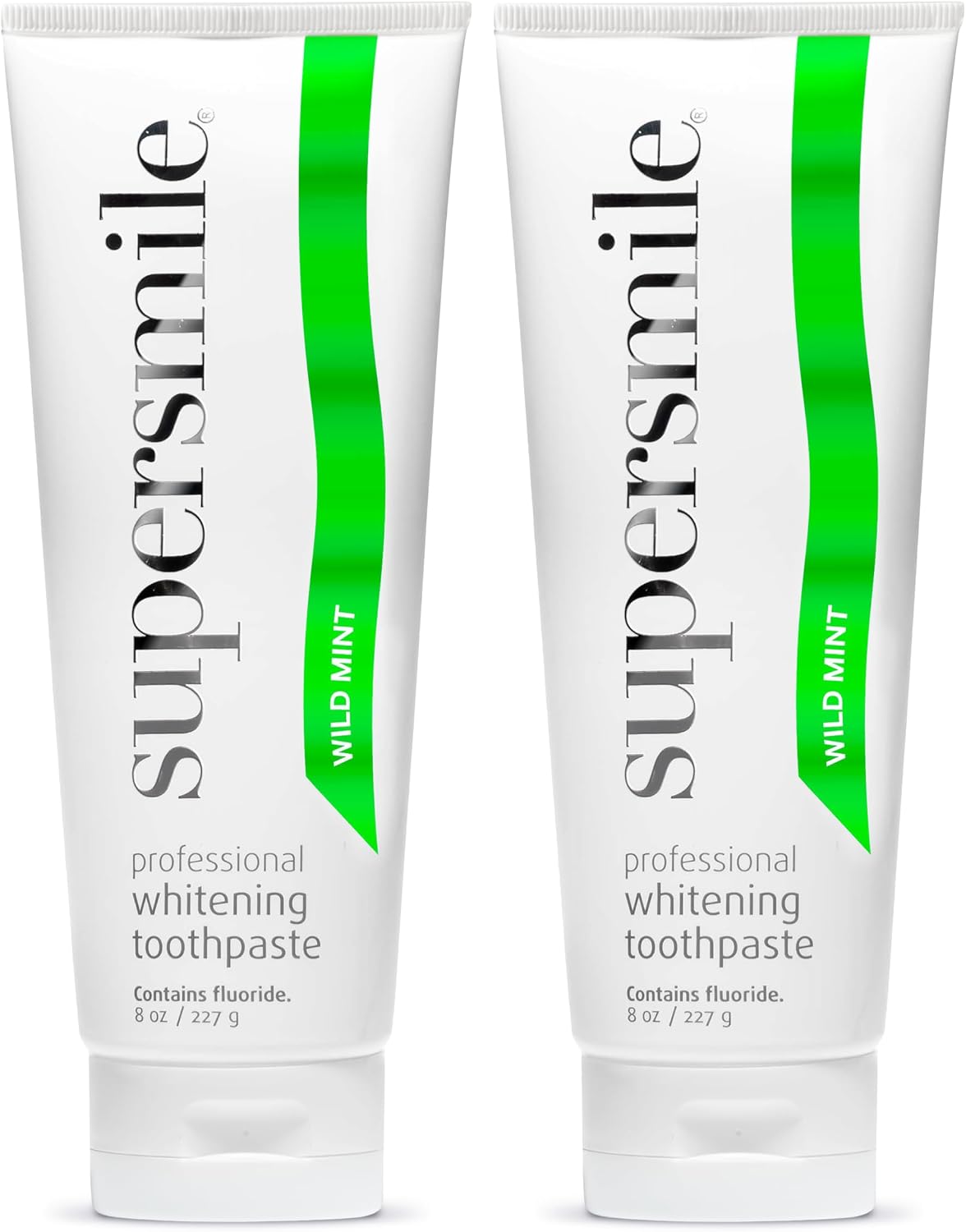 Supersmile Whitening Toothpaste - Wild Mint Flavor - Pack of 2-8oz Tubes