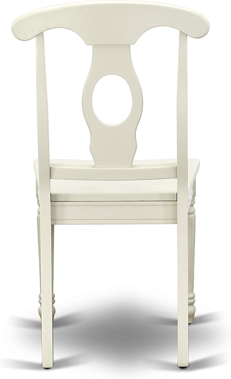 East West Furniture HLKE3-LWH-W 3 Piece Kitchen Table & Chairs Set Contains a Round Dining Room Table with Pedestal and 2 Dining Chairs, 42x42 Inch, Linen White