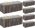 6 Pack Light Brown Table Clothes for 6 Foot Rectangle Tables, Premium Polyester Rectangle Tablecloth Wrinkle Resistant Washable Table Cloth for Wedding, Party, Dining, Banquet, Buffet Tables