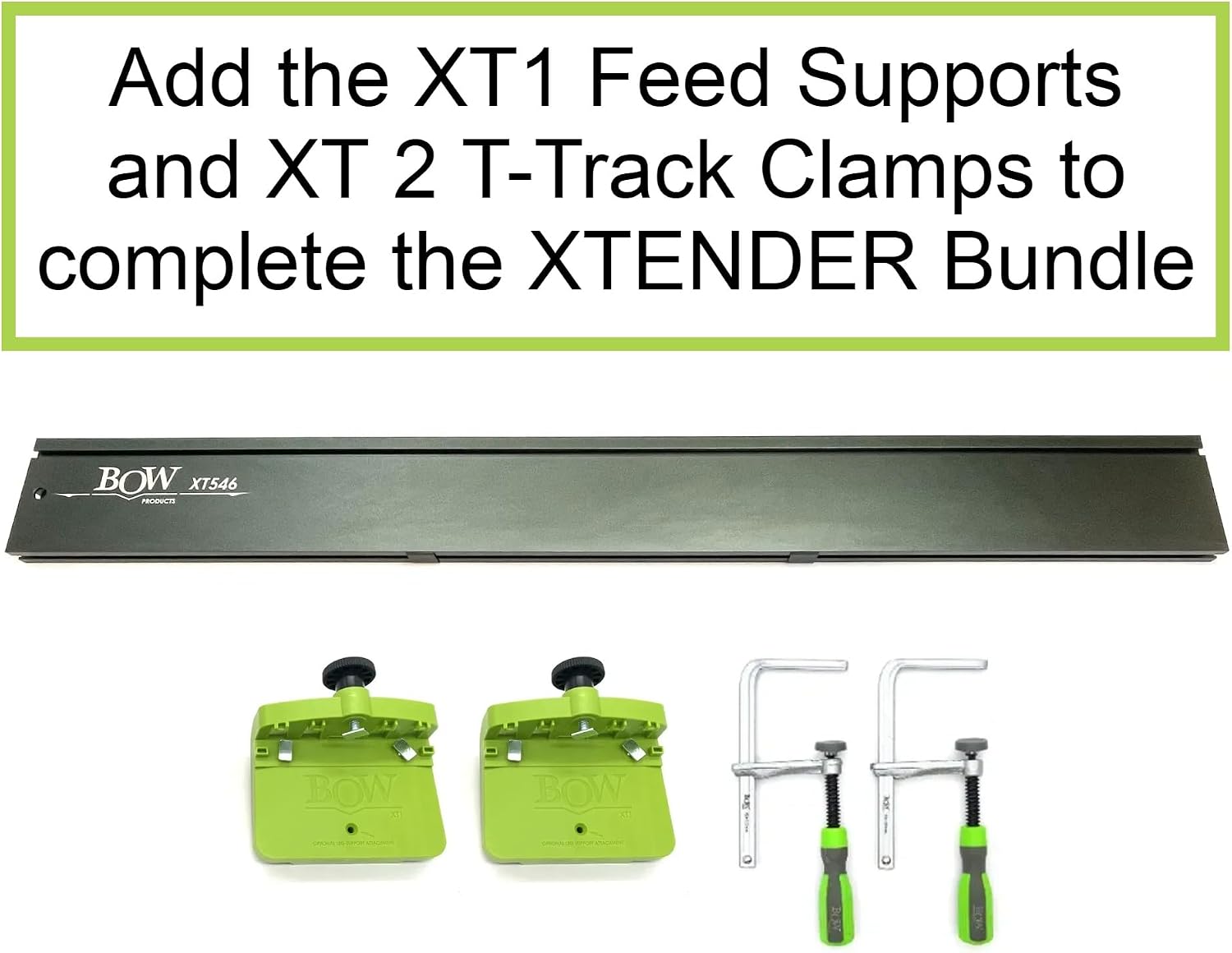 BOW Products 46' XT XTENDER Fence - T-Track Table Saw Fence System with Multiple T-Slots for Woodworking Accessories - Fits Portable, Cabinet, and Bandsaws - XT546 (Fence Only)