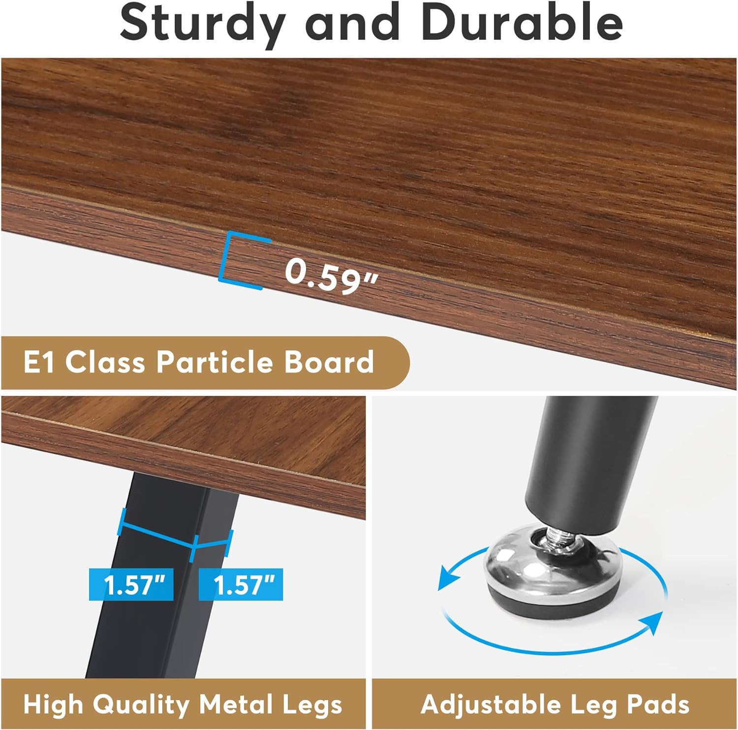 Tribesigns 6FT Conference Table, Rectangular Meeting Room Tables, Modern Industrial Seminar Table Boardroom Desk with Metal Legs for Office, 70.8'' L x 31.5'' W x 29.5'' H (Brown and Black)