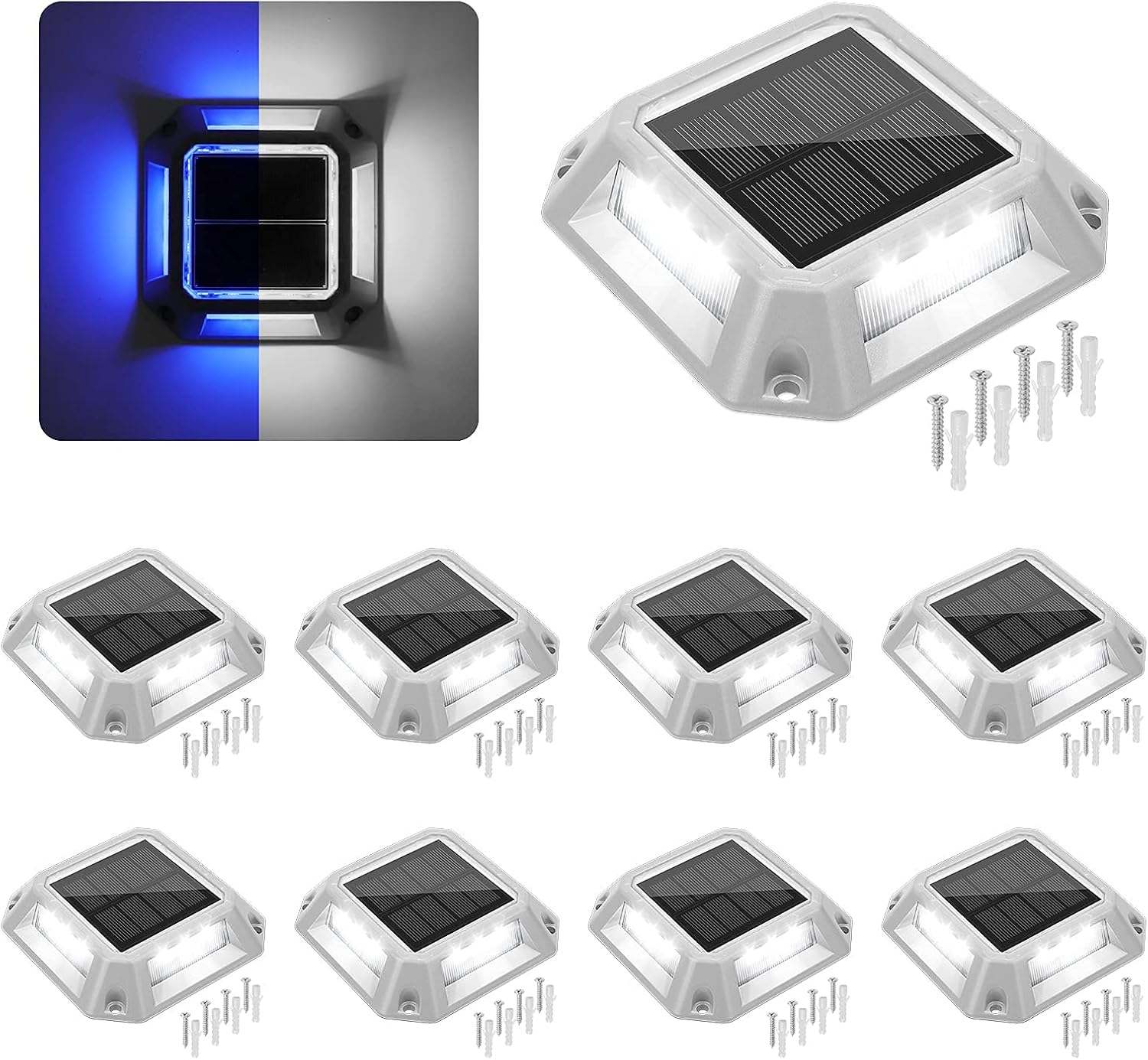 VOLISUN 20 Pack, Solar Driveway Dock Deck Lights