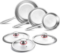Lazycorner Titanium Non-stick Frying Pan Set, 8, 10, and 12 Inch | Hammered Nonstick Skillet, Titanium Coating & Scratch-Resistant, PFOA Free, Induction Compatible