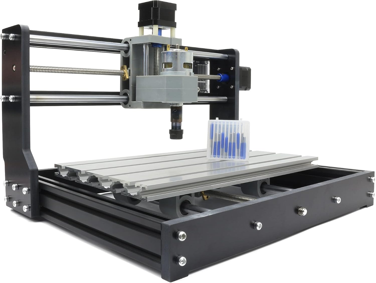 RATTMMOTOR DIY CNC Router Kit, 3 Axis Hobby CNC Router Machine GRBL Control, Plastic Acrylic PVC PCB Wood Mini Desktop Engraving Milling Carving Machine, Working Area 300x180x45mm