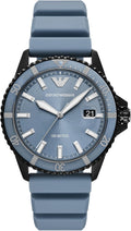 Emporio Armani World Explorer Dive-Inspired Men's Watch with Stainless Steel, Silicone or Leather Band
