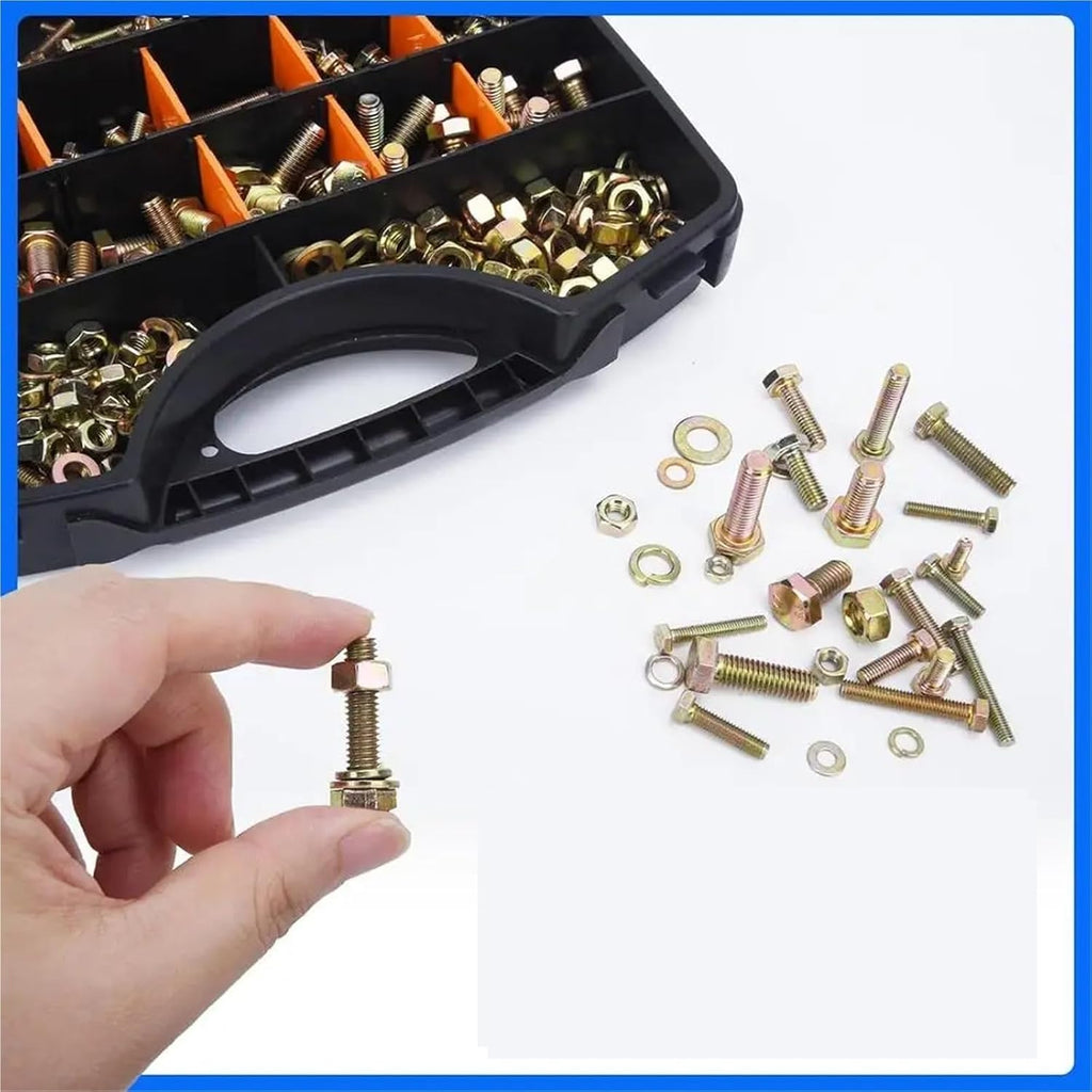 Nuts and Bolts 940PCS Grade 8.8 Metric Heavy Duty Hex Bolt Nut Assortment Set for Furniture