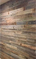 Rockin' Wood Real Wood Nail Up Application Rustic Reclaimed Naturally Weathered Barn Wood Accent Paneling Board Planks for Home Walls (46 Square feet)