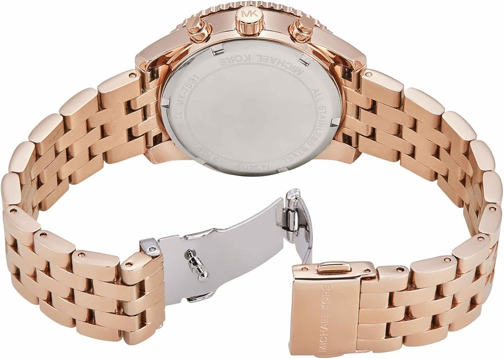 Michael Kors Bryant Chronograph Women's Watch, Stainless Steel and Pavé Crystal Watch for Women
