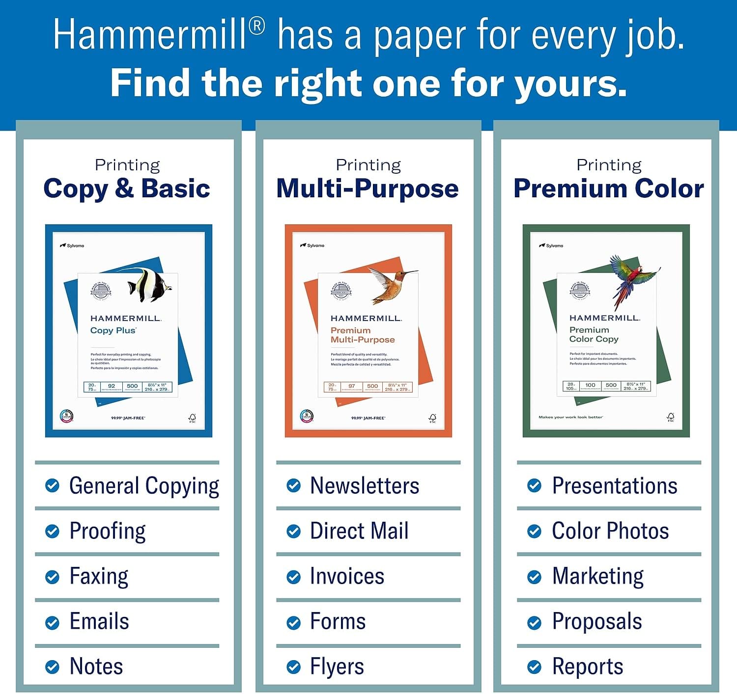 Hammermill Printer Paper, Premium Color 28 lb Copy Paper, 11 x 17-4 Ream (2,000 Sheets) - 100 Bright, Made in the USA, 102541C