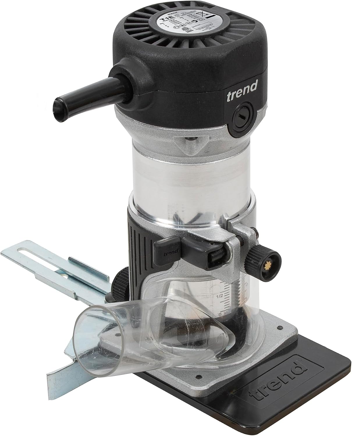 Trend T1 Trim Router with Extended Trim Base, 1/4 Inch Collet, 5.5A, 120V, Compact Trimming Power Tool, U*T1ETS