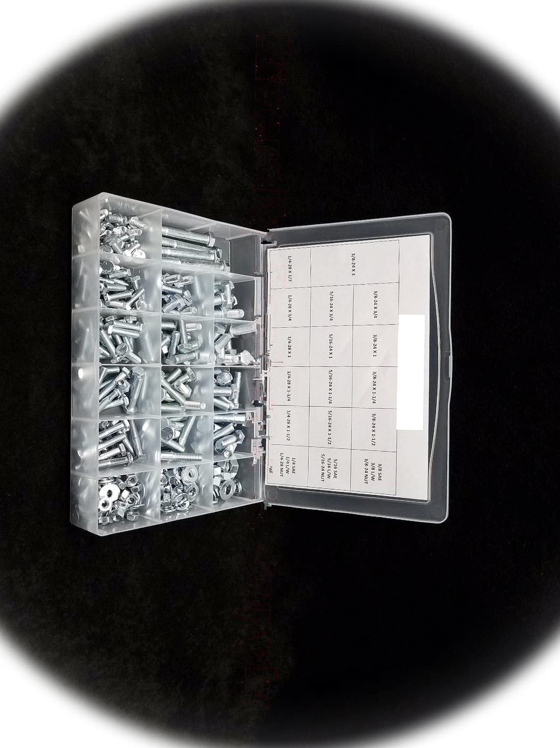 Grade 5 FINE Thread Bolt, NUT & Washer Assortment-KIT 334 NF SAE Multi-Purpose Comprehensive Hardware Fastener Assortment Kit Cit01485Riv