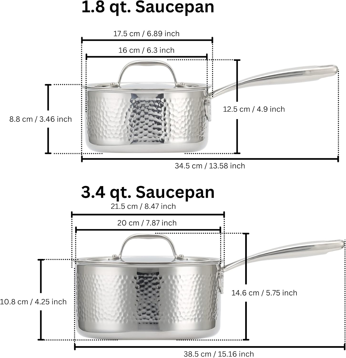 Premium Stainless Steel 9 Piece Cookware Set (Oven and Dishwasher Safe)