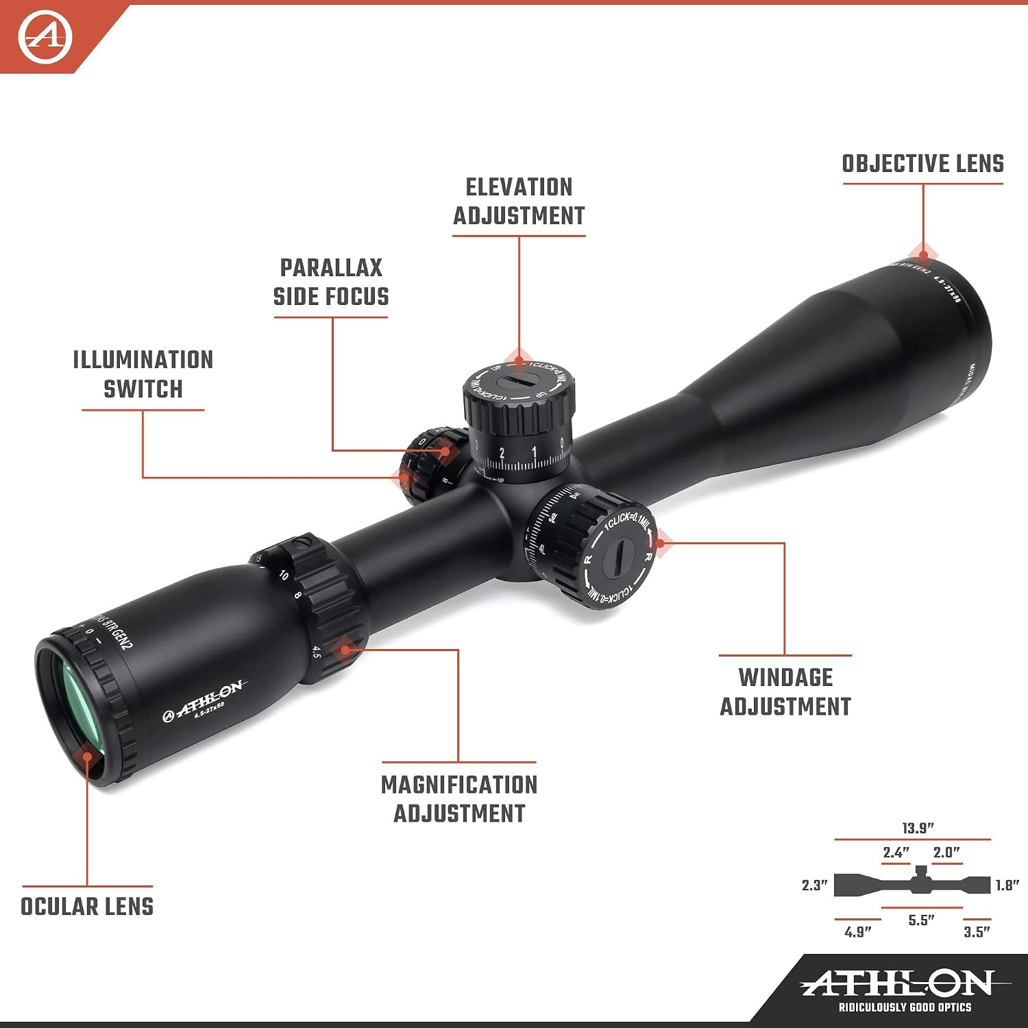 Athlon Optics Midas BTR GEN2 HD Second Focal Plane Riflescopes