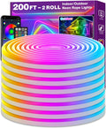 AILBTON 200Ft Neon Rope Lights,Flexible Led Rope Lights Control with App/Remote,Multiple Modes RopeLights,IP65 Outdoor RGB Led Neon Lights NonWater Resistant,Music Sync Gaming Led NeonLight Strip