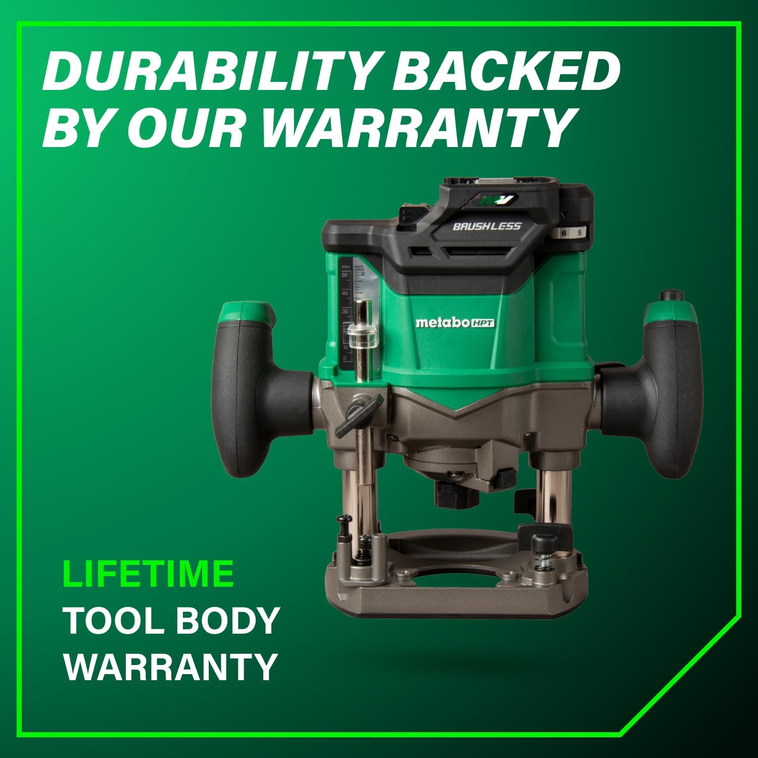 Metabo HPT Cordless Plunge Router, 36V Variable Speed Router, Up to 46 Feet per Minute, Lightweight Design, LED Work Light, 2020 Pro Tools Innovation Award Winner, Tool Body Only, M3612DAQ4