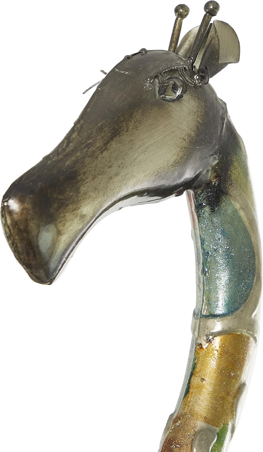 Deco 79 Metal Giraffe Decorative Sculpture Indoor Outdoor Tall Home Decor Statue with Detailed Embossed Scrollwork, Accent Figurine 17' x 7' x 73', Multi Colored
