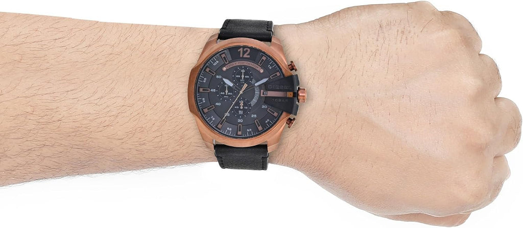 Diesel Mega Chief Watch for Men, Chronograph Men's Watch