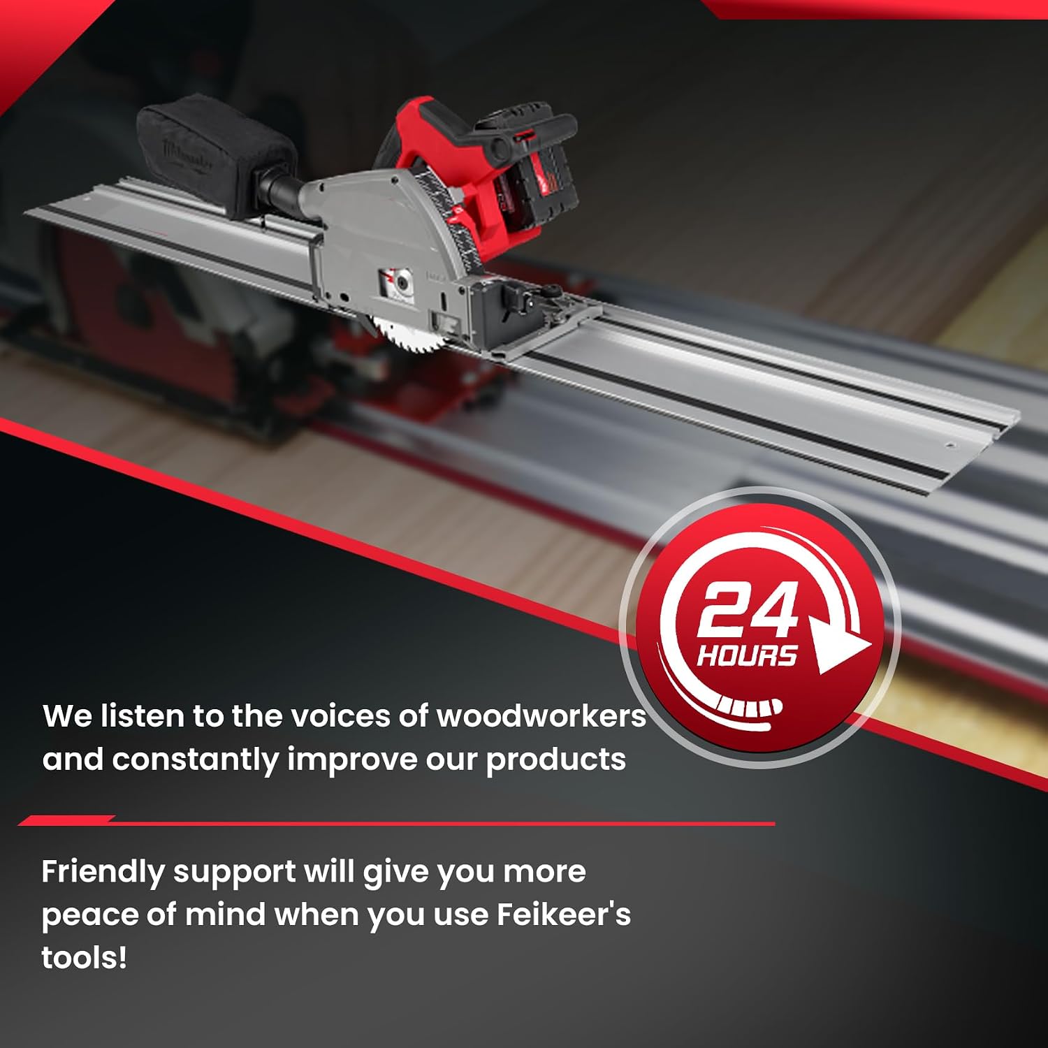 110in Track Saw Guide Rail Compatible with Milwaukee Track Saw, 55'*2 Replacement for Milwaukee Guide Rail, Perfect Fit for Milwaukee Track Saw and Woodworking Longer Cuts, 2 Year Warranty
