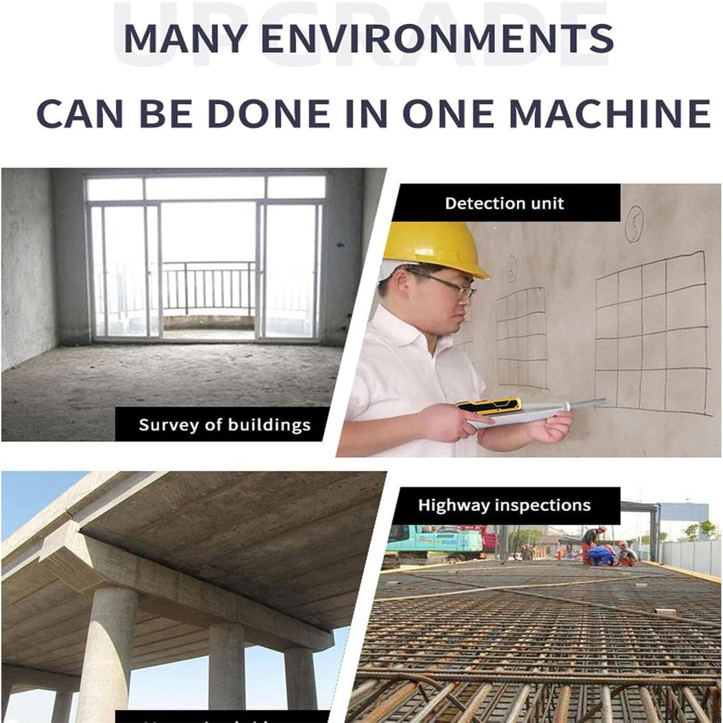 Portable Concrete Hammer Tester, Resiliometer Hammer with Digital Display Color Screen, Voice Broadcasting, Test Scope of 10-60Mpa, Auto-Conversion & Voice Prompt,for Building Inspection