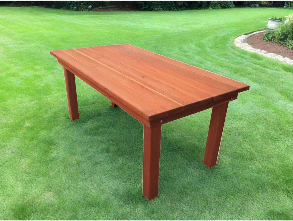Best Redwood Farmhouse Dining Table with 1910 Natural Premium sealant 10FT