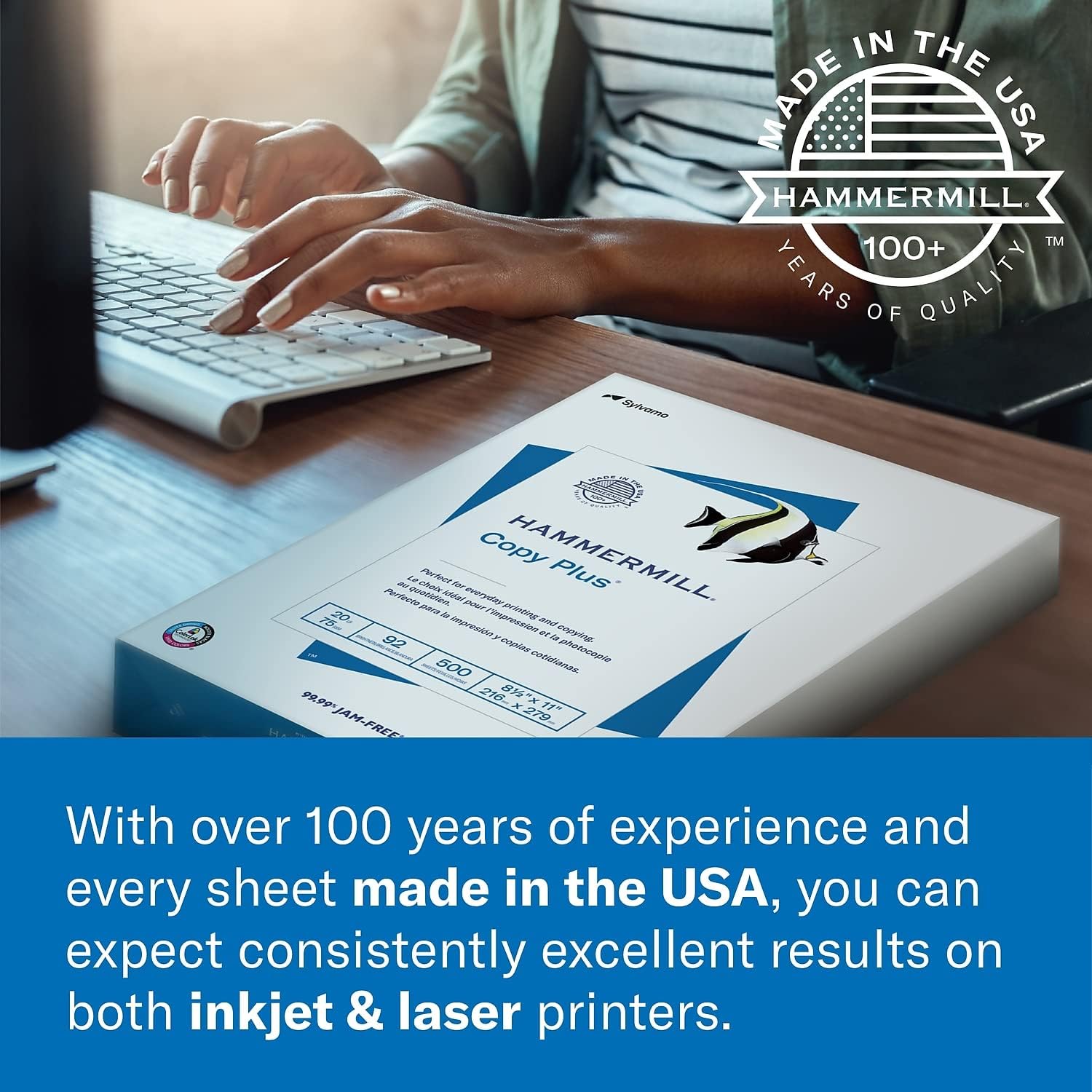 Hammermill Printer Paper, Premium Color 28 lb Copy Paper, 11 x 17-4 Ream (2,000 Sheets) - 100 Bright, Made in the USA, 102541C