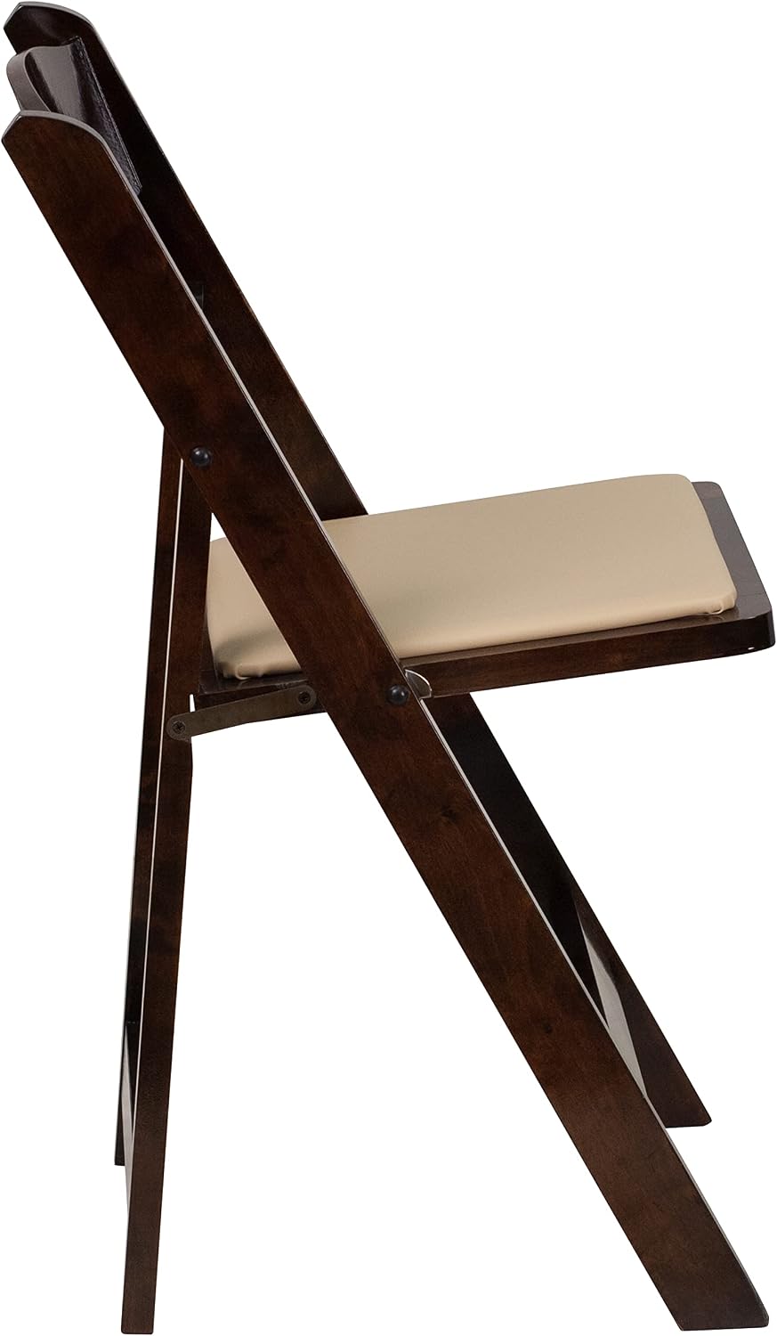 Flash Furniture 2 Pack HERCULES Series Fruitwood Wood Folding Chair with Vinyl Padded Seat