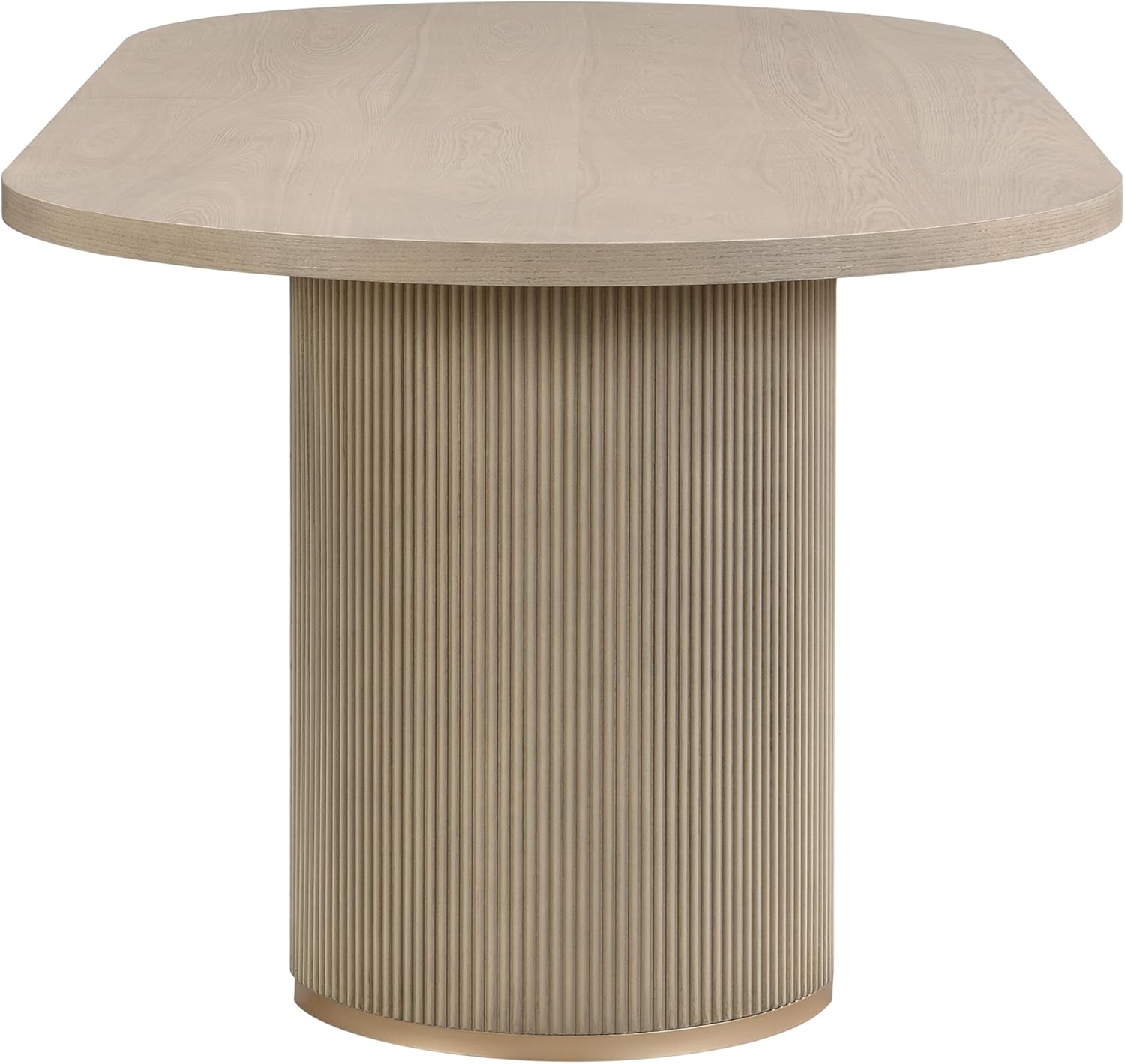 Christopher Knight Home Lancas Modern Minimalist Wooden Indoor Dining Table - Oval Top Pedestal Design - Dining Table Set for 6 - Light Ash Finish - Restaurant, Family Gatherings, Kitchen, Dining Room