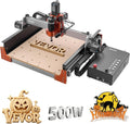 VEVOR CNC Router Machine, 500W Spindle, 3-Axis Wood Engraving Milling Machine, with Dual Linear Rails & Ball Screw, 15.75 x 15.75 x 3.74 in Working Area, Trim Router, for Wood Acrylic Carving Cutting
