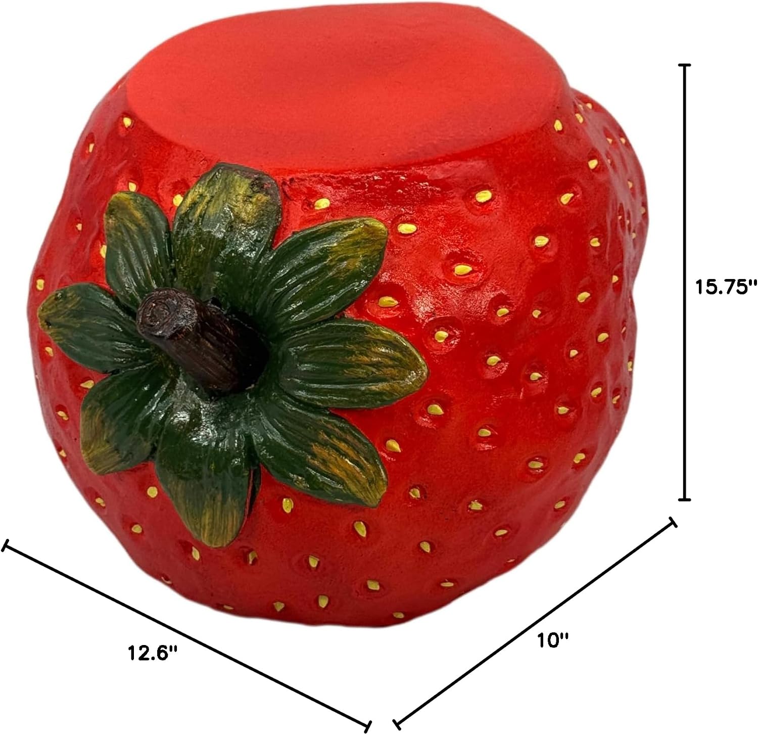 Galt International 10' Red Strawberry Fruit Stool Plant Stand for Home Decor Plant Stand Garden Indoor Outdoor Decorations