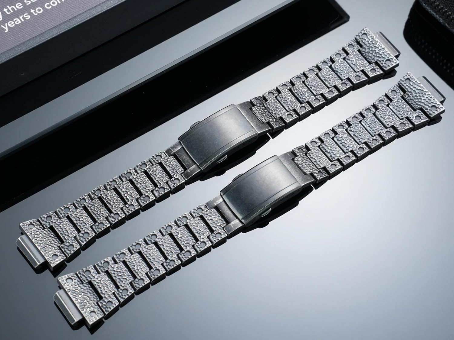 Compatible with Casio G-SHOCK Series DW5600, GMW-B5000, GA-2100 Hammered Finish Stainless Steel Case Set, Titanium Alloy Case Accessories
