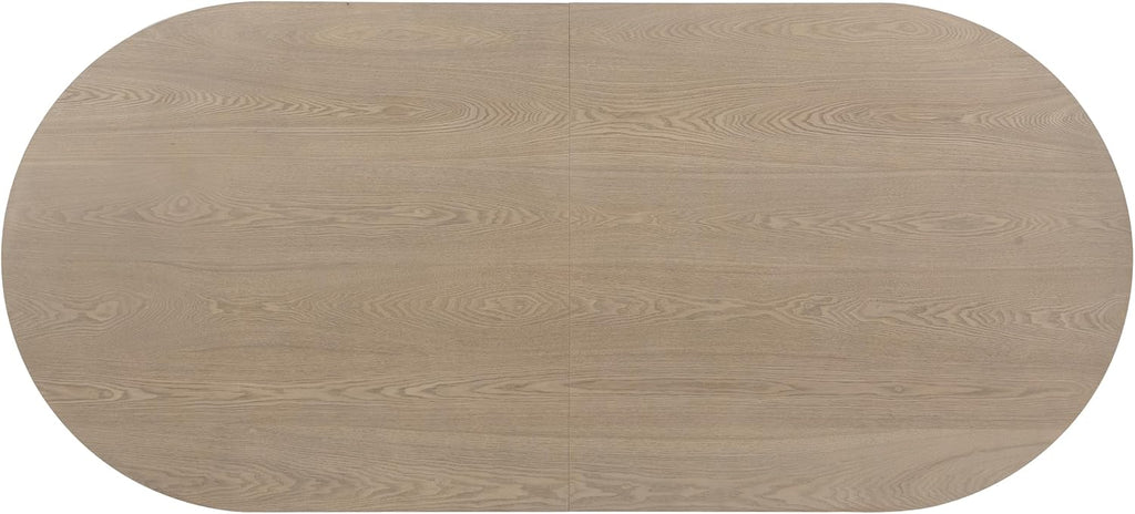 Christopher Knight Home Lancas Modern Minimalist Wooden Indoor Dining Table - Oval Top Pedestal Design - Dining Table Set for 6 - Light Ash Finish - Restaurant, Family Gatherings, Kitchen, Dining Room