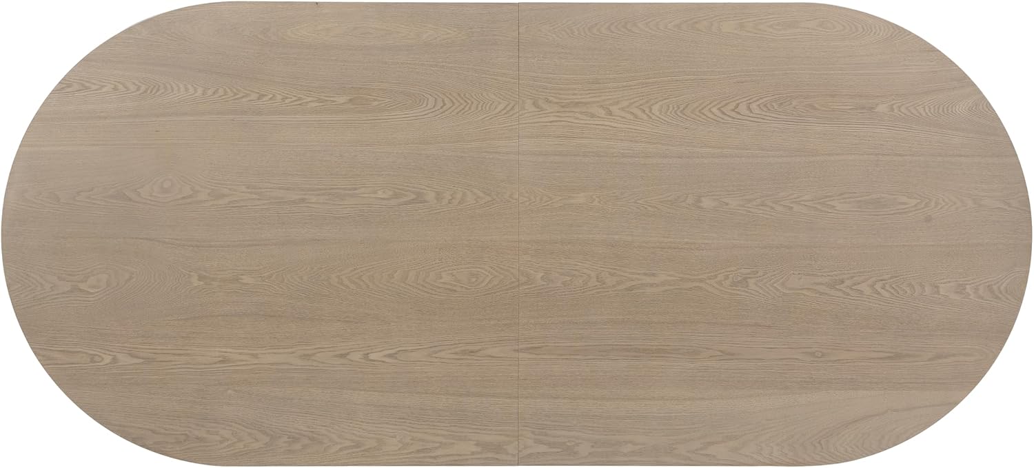 Christopher Knight Home Lancas Modern Minimalist Wooden Indoor Dining Table - Oval Top Pedestal Design - Dining Table Set for 6 - Light Ash Finish - Restaurant, Family Gatherings, Kitchen, Dining Room
