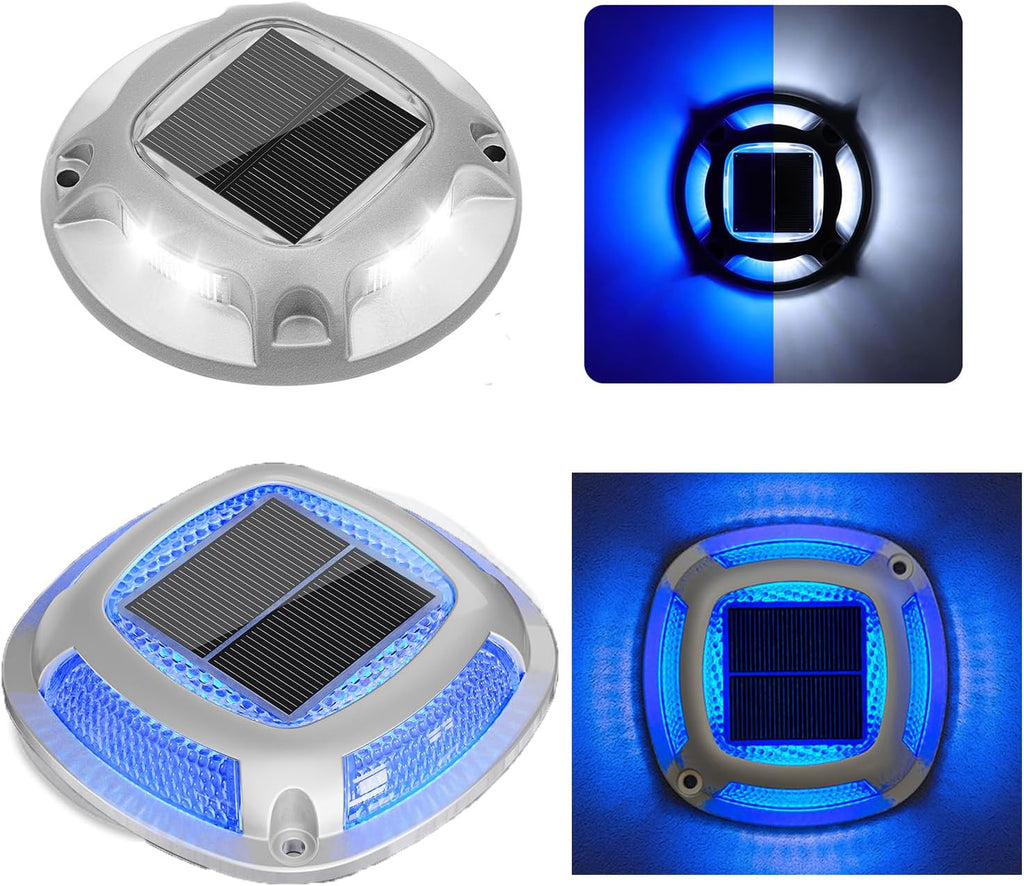 VOLISUN 24-Pack Solar Driveway Lights,IP67 Waterproof Outdoor Step Light
