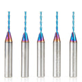 Amana Tool 46403-K-5, 5-Pack SC Spektra Extreme Tool Life Coated Spiral Plunge 1/16 Dia x 1/2 CH x 1/4 SHK 2 Inch Long Down-Cut Router Bits