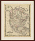 First Avenue Art & Framing Home Decor | Quality Framed Artwork | Interior Accents | Johnson's Map of North America - MAPS (28'x32')